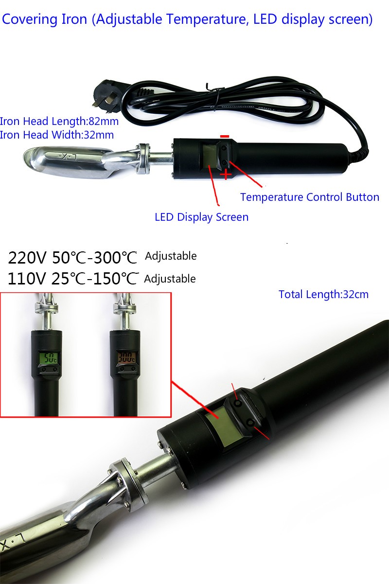 Rc Hobby Tool Kit - DWホビー RC電動アイロン 温度調節機能付きアイロン RC航空機塗装ツール LEDディスプレイ付きバルサ材模型用アイロン