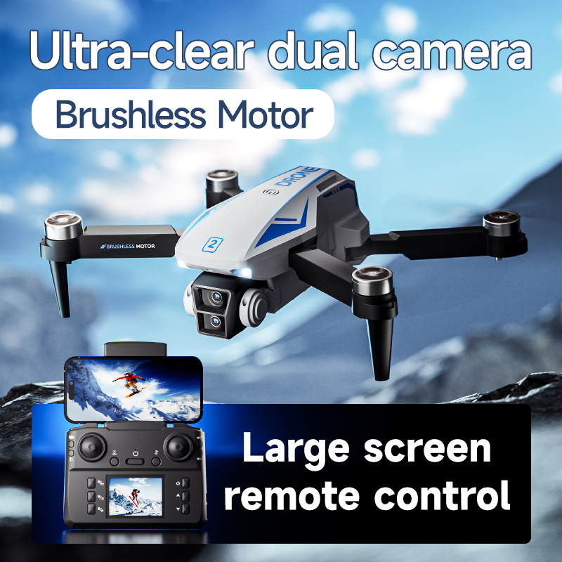 Rc Hobbyking Shop - デュアルカメラ搭載ブラシレス空撮光学フロー折りたたみ式クアッドコプターおもちゃ 2.4GスクリーンコントロールWifi Uav Fpv