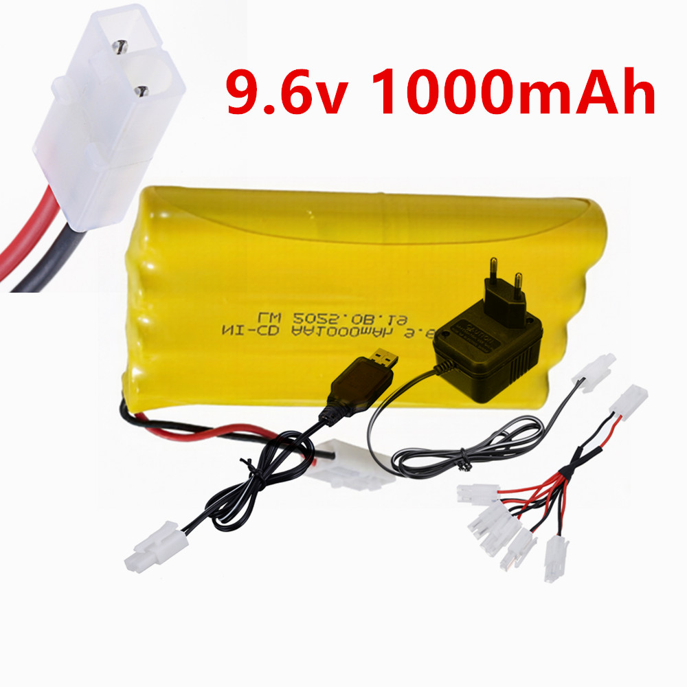 Rc Hobby Truck - 9.6V 1000mAh Ni-CD AA充電式バッテリー タミヤプラグと充電器セット RCトラック、カーボート、おもちゃ、模型用