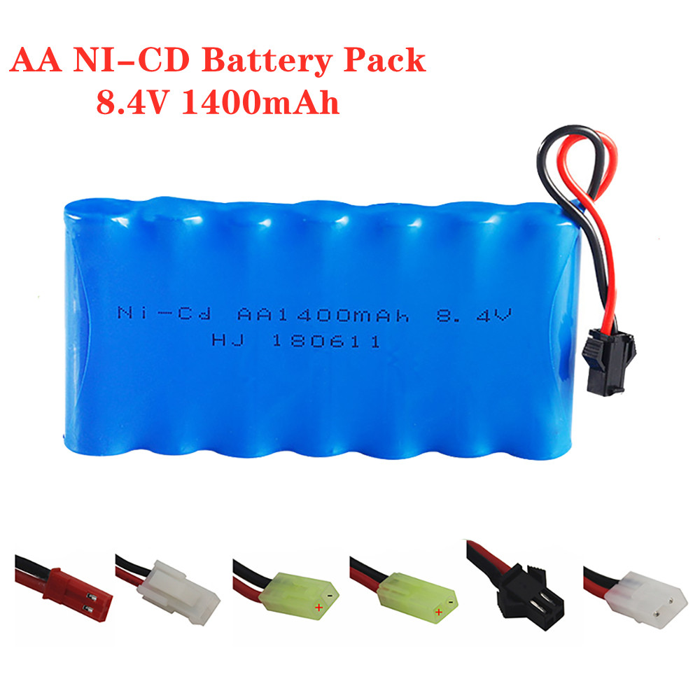 Rc And Hobby - Ni-cd充電式バッテリーパック,8.4v,1400mah,rcおもちゃ,車,ボート,トラック用,スペアパーツ,8.4v,ni-cd