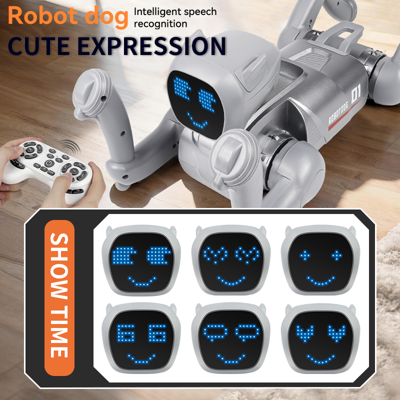 Rc Hobbyking Shop - Rc 犬インテリジェント機械子犬歌ダンス動物音声対話アプリリモコンプログラミングおもちゃ子供クリスマスギフト