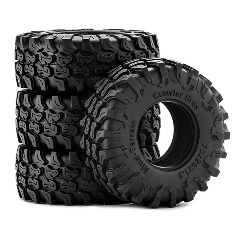 Wheel Rim Rc - WOWFU-4PCS RCクローラータイヤ 1.3インチ RCカータイヤ ビードロックホイールリム 1/18