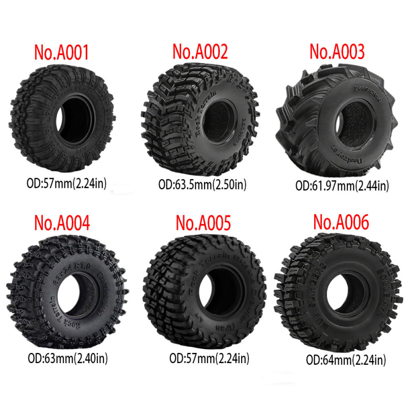 Wheel Rim Rc - 4個入り 1.0インチ 57-67mm RCクローラータイヤ ホイールリム 1/18