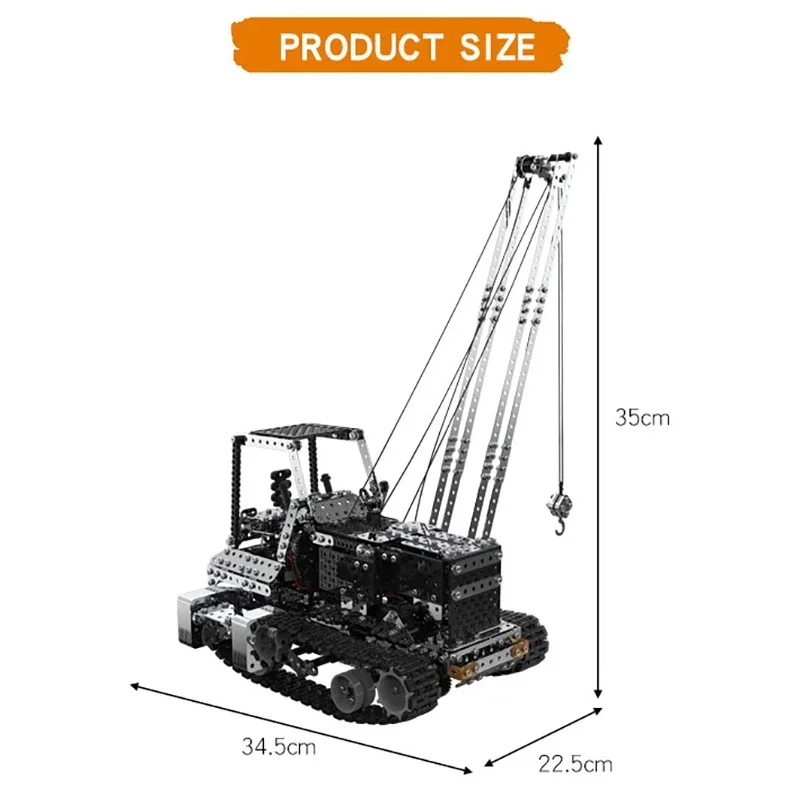 DIYメタルRCクレーン電動ホイストトラックカー2.4G 1 - Rc Hobby Truck のレビューと価格