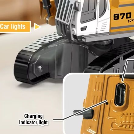 1:64 デスクトップ RC カー 合金製リモコン式掘削機  - Rc Hobbyking Shop のレビューと価格