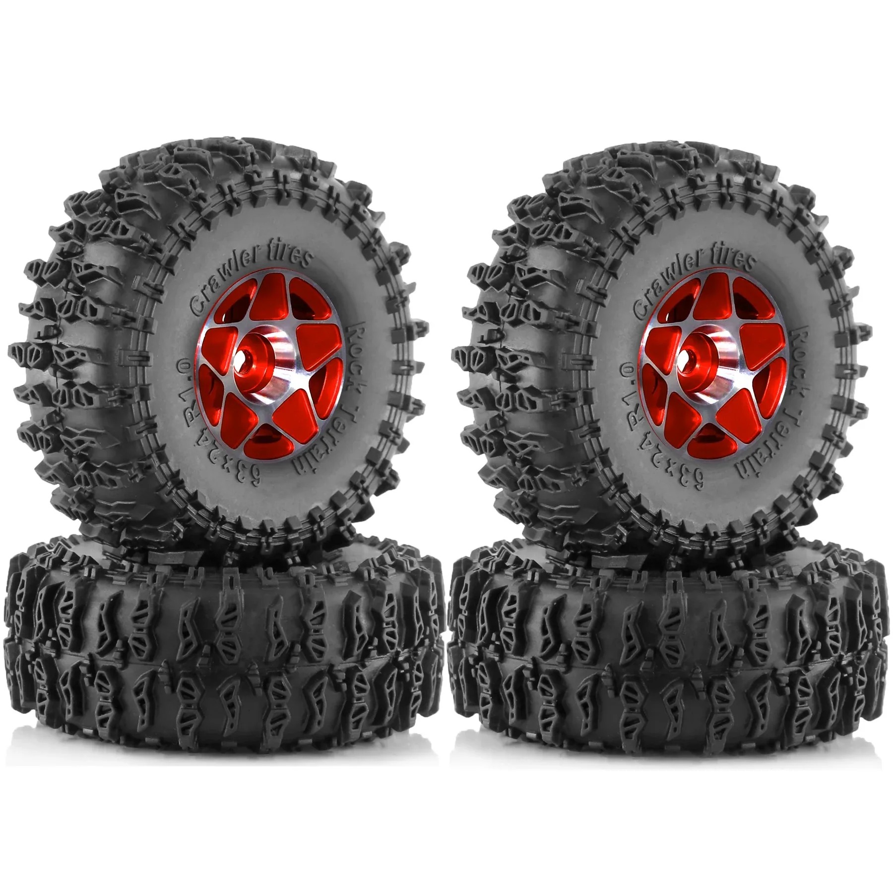XILEZQF 63mmメタル1.0インチビードロックホイー - Wheel Rim Rc のレビューと価格