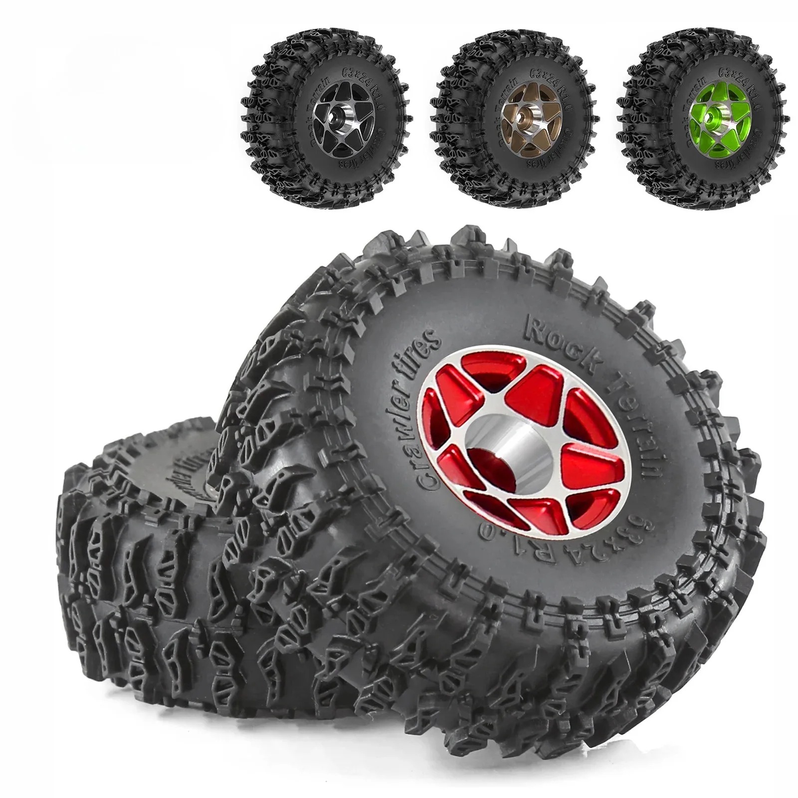 XILEZQF 63mmメタル1.0インチビードロックホイー - Wheel Rim Rc のレビューと価格