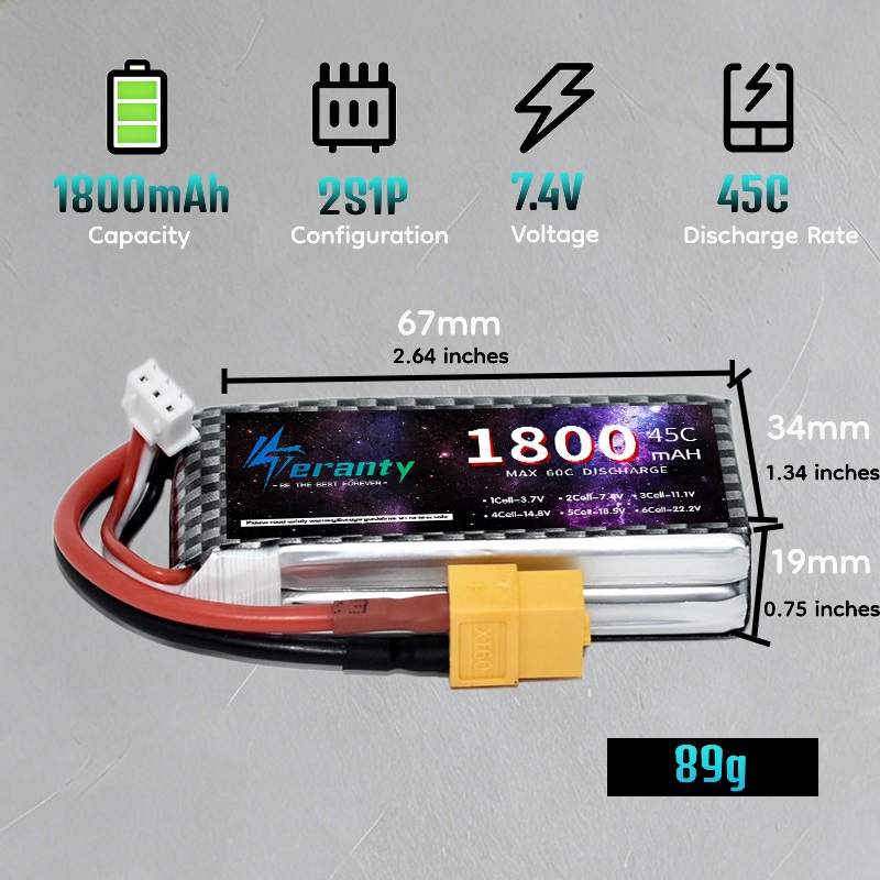 TERANTY 2S 3S 4S 1800mAh リポバッテ - Rc Hobby Truck のレビューと価格