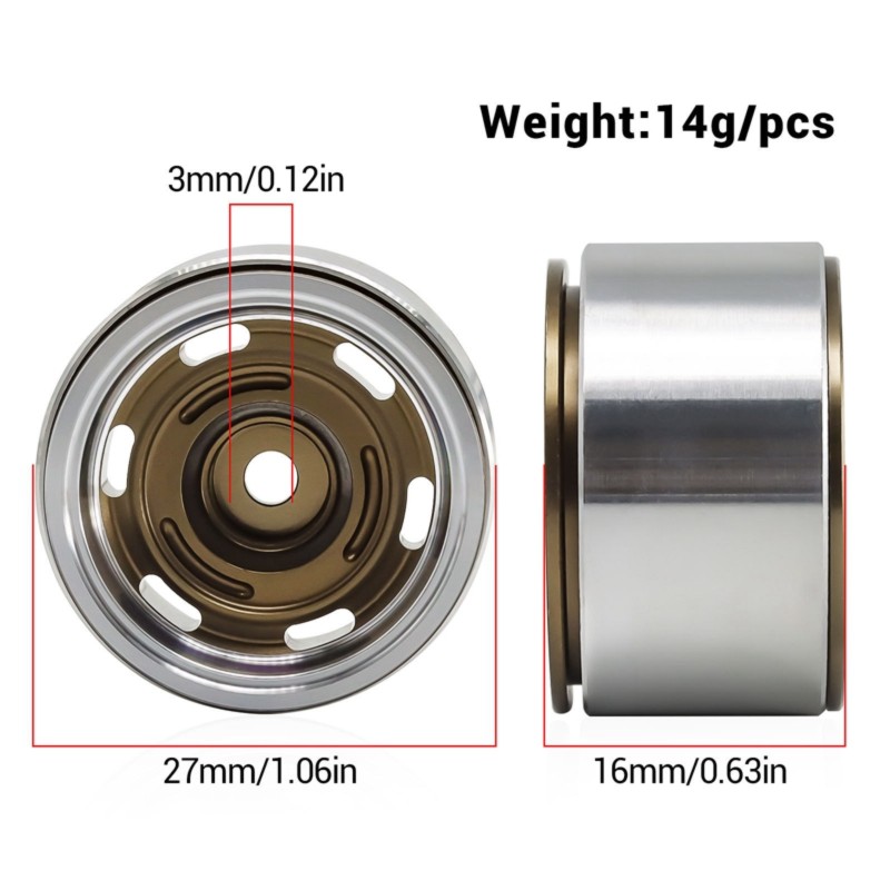 RC カー 1.0 インチ タイヤ ハブ キット 1/18  - Wheel Rim Rc のレビューと価格