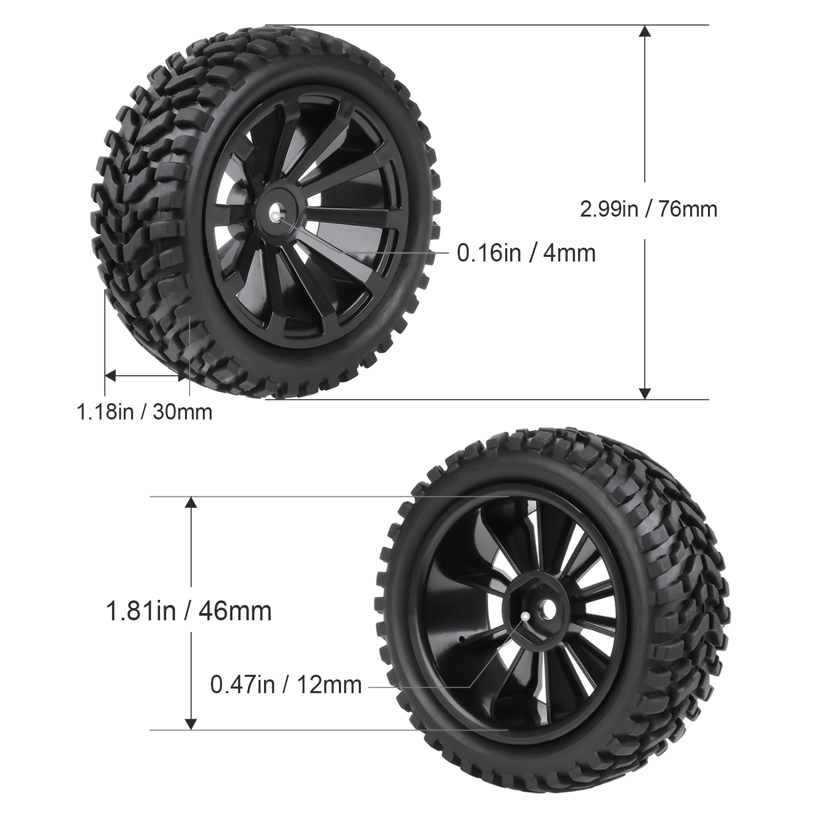 HobbyPark 外径 2.99 インチ / 76mm ラ - Wheel Rim Rc のレビューと価格