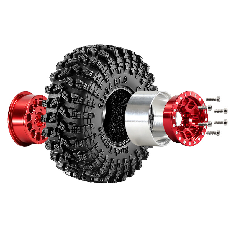 4 個 1.0 インチメタルビードロックホイールリムタイヤ  - Wheel Rim Rc のレビューと価格