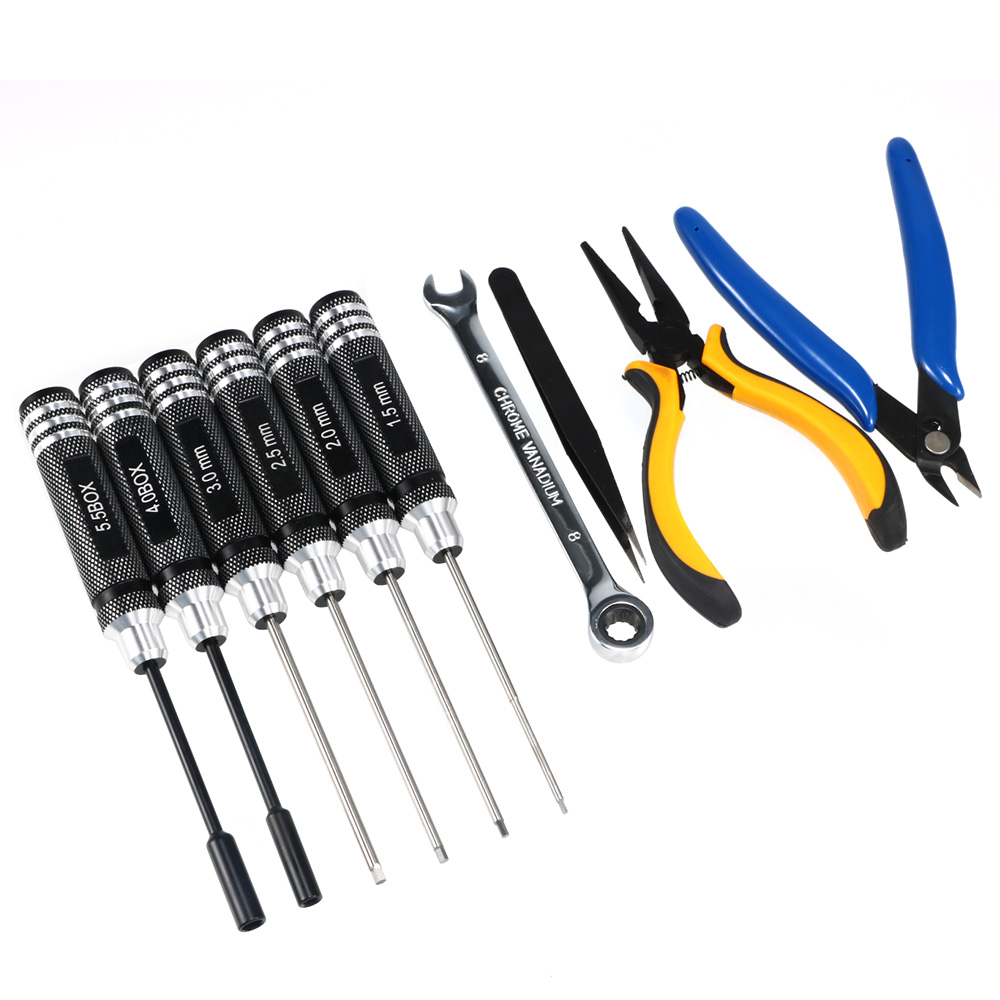 10個入り 10in1 FPVドローンRCツールキット 精密 - Rc Hobby Tool Kit のレビューと価格